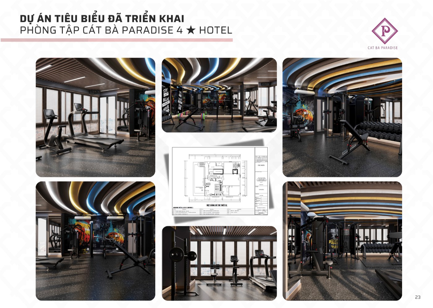 Phòng gym khách sạn Paradise Cát Bà