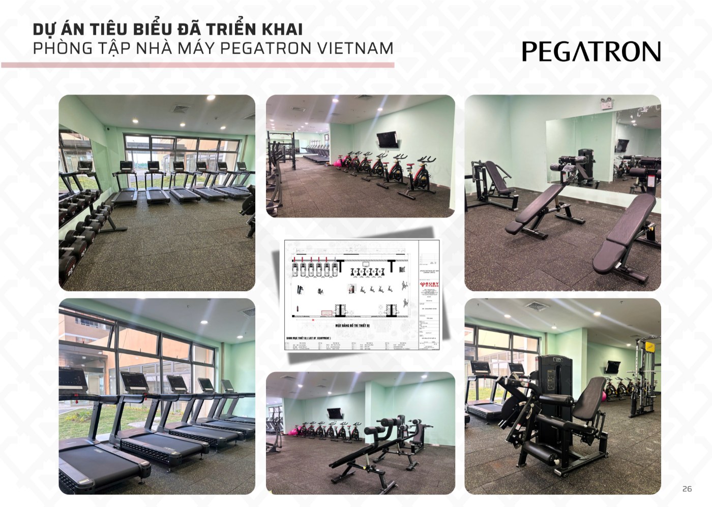 Phòng Gym Tại Tập Đoàn Pegatron Đài Loan
