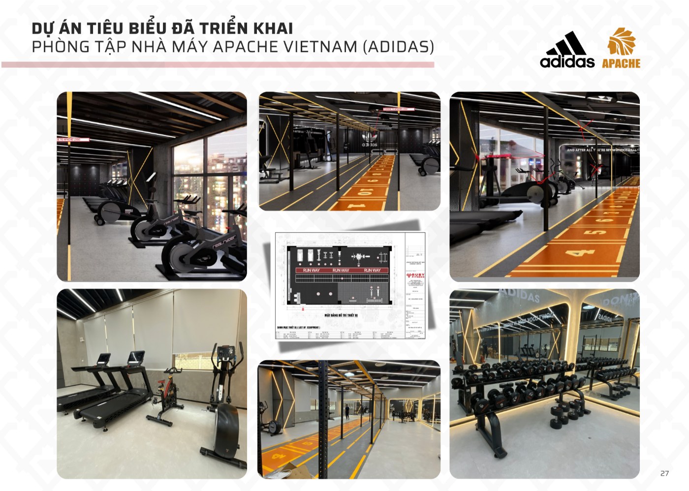 Phòng gym tại nhà máy APache Việt Nam (Adidas)