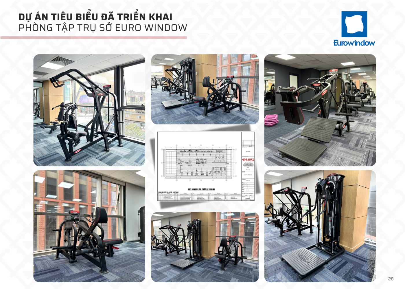 Phòng gym tại trụ sở Euro WIndow