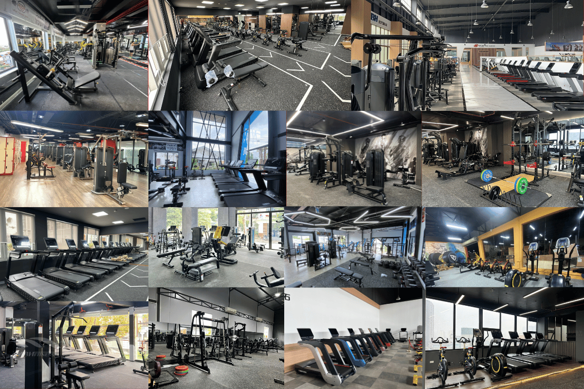 Hình ảnh về những dự án setup phòng gym do Ruby Fitness triển khai tại Việt Nam