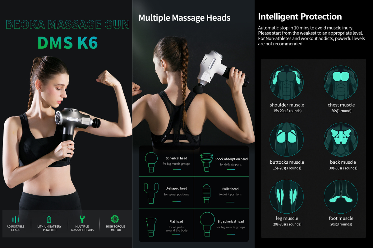 Súng massage mô sâu Beoka K6