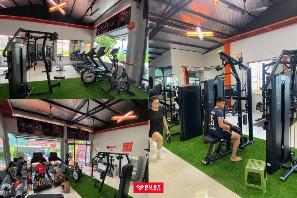 Hình ảnh bàn giao dự án phòng gym PA Fitness tại Lạng Sơn