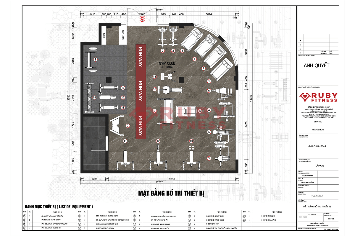 Hình ảnh layout 2D dự án Trung Kiên Fitness tại Lào Cai