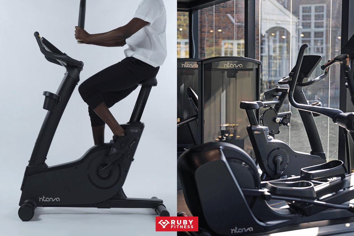 Hình ảnh thực tế của upright bike xe đạp thể dục Intenza 450UBi2S