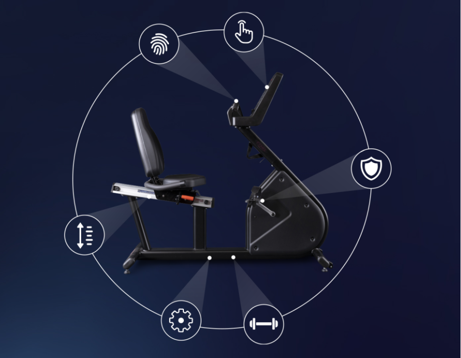 Đặc điểm giao diện Xe đạp tựa lưng Horizontal Bike Fenix Touch